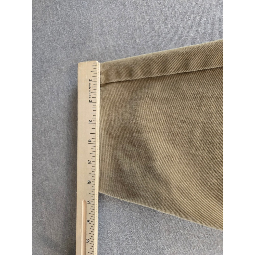 Alex Crane Canvas Cham Pants Mens 31 Olive Brown Cotton Taper Button Fly Chinos - Picture 5 of 10